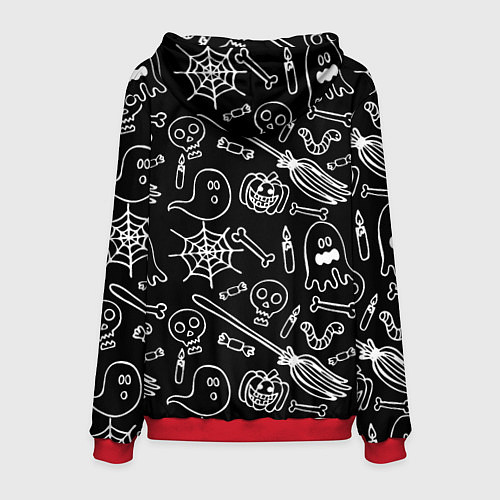 Мужская толстовка Призрачный арт / 3D-Красный – фото 2