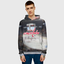Толстовка-худи мужская Washington Capitals, цвет: 3D-меланж — фото 2