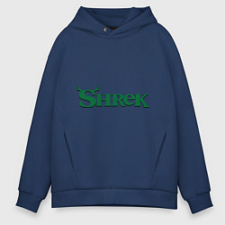 Толстовка оверсайз мужская Shrek: Logo, цвет: тёмно-синий