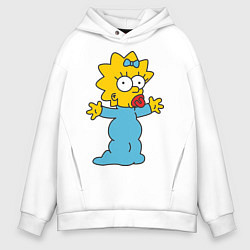 Мужское худи оверсайз Maggie Simpson