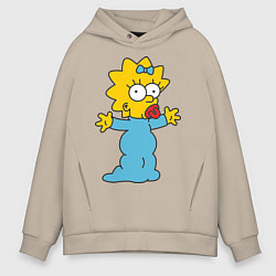 Мужское худи оверсайз Maggie Simpson