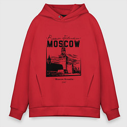 Толстовка оверсайз мужская Moscow Kremlin 1147, цвет: красный