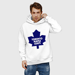 Толстовка оверсайз мужская Toronto Maple Leafs, цвет: белый — фото 2