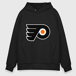 Толстовка оверсайз мужская Philadelphia Flyers, цвет: черный