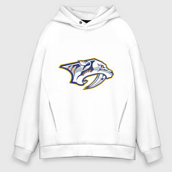 Толстовка оверсайз мужская Nashville Predators, цвет: белый