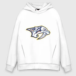 Толстовка оверсайз мужская Nashville Predators, цвет: белый