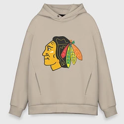 Толстовка оверсайз мужская Chicago Blackhawks, цвет: миндальный