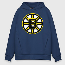 Толстовка оверсайз мужская Boston Bruins, цвет: тёмно-синий