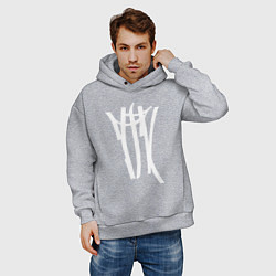 Толстовка оверсайз мужская ТГК, цвет: меланж — фото 2