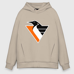 Толстовка оверсайз мужская Pittsburgh Penguins, цвет: миндальный