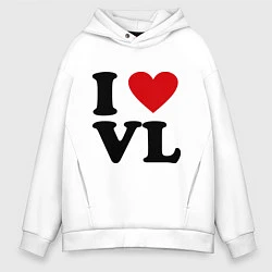 Мужское худи оверсайз I love VL