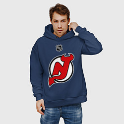 Толстовка оверсайз мужская New Jersey Devils: Kovalchuk 17, цвет: тёмно-синий — фото 2