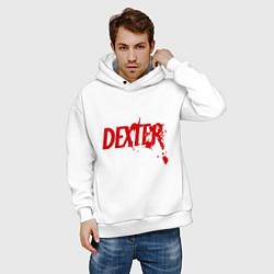 Толстовка оверсайз мужская Dexter Blood, цвет: белый — фото 2