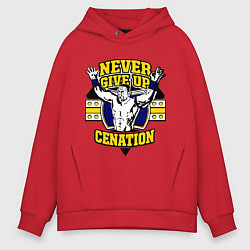 Мужское худи оверсайз Never Give Up: Cenation