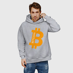 Толстовка оверсайз мужская Bitcoin Boss, цвет: меланж — фото 2