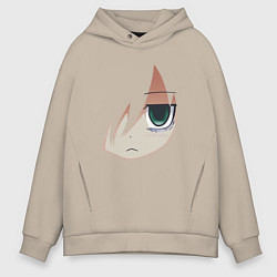Толстовка оверсайз мужская Tomoko Kuroki Face, цвет: миндальный