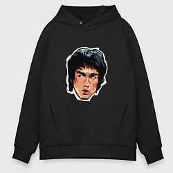 Толстовка оверсайз мужская Bruce Lee Art, цвет: черный