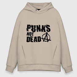 Мужское худи оверсайз Punks not dead