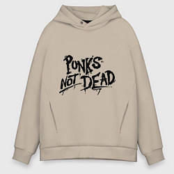 Мужское худи оверсайз Punks not dead