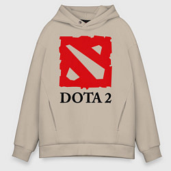 Толстовка оверсайз мужская Dota 2: Logo, цвет: миндальный