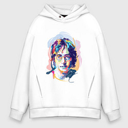 Толстовка оверсайз мужская John Lennon: Art, цвет: белый