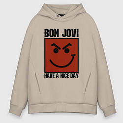 Мужское худи оверсайз Bon Jovi: Have a nice day