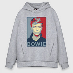 Толстовка оверсайз мужская Bowie Poster, цвет: меланж