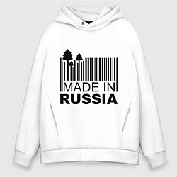 Мужское худи оверсайз Made in Russia штрихкод