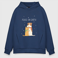 Мужское худи оверсайз Peace on earth