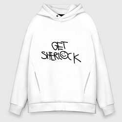 Толстовка оверсайз мужская Get sherlock, цвет: белый