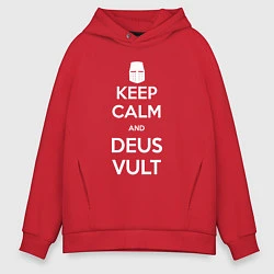 Мужское худи оверсайз Keep Calm & Deus Vult