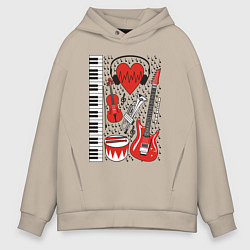 Мужское худи оверсайз Истинный меломан