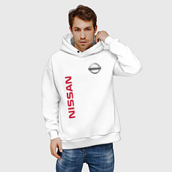 Толстовка оверсайз мужская Nissan Style, цвет: белый — фото 2