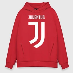 Толстовка оверсайз мужская FC Juventus, цвет: красный