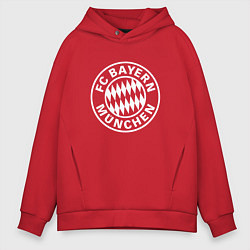 Толстовка оверсайз мужская FC Bayern Munchen, цвет: красный