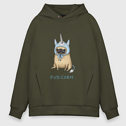 Мужское худи оверсайз Pugicorn