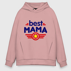 Мужское худи оверсайз Best mama logo