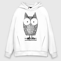 Мужское худи оверсайз Owl grafic