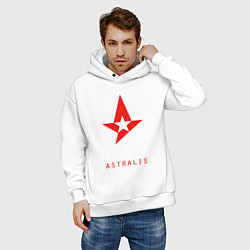 Толстовка оверсайз мужская Astralis - The Form, цвет: белый — фото 2