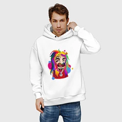 Толстовка оверсайз мужская 6IX9INE Colors, цвет: белый — фото 2