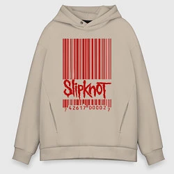 Мужское худи оверсайз Slipknot: barcode