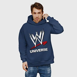 Толстовка оверсайз мужская WWE universe, цвет: тёмно-синий — фото 2