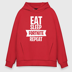 Мужское худи оверсайз Eat Sleep Fortnite Repeat