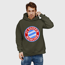 Толстовка оверсайз мужская Bayern Munchen FC, цвет: хаки — фото 2