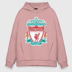 Толстовка оверсайз мужская Liverpool FC, цвет: пыльно-розовый