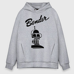 Мужское худи оверсайз Bender monochrome