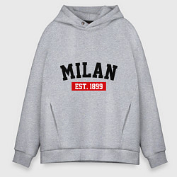 Мужское худи оверсайз FC Milan Est. 1899