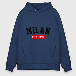 Мужское худи оверсайз FC Milan Est. 1899