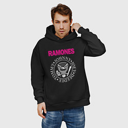 Толстовка оверсайз мужская Ramones Boyband, цвет: черный — фото 2