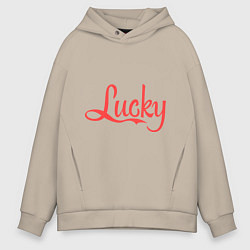 Мужское худи оверсайз Lucky logo